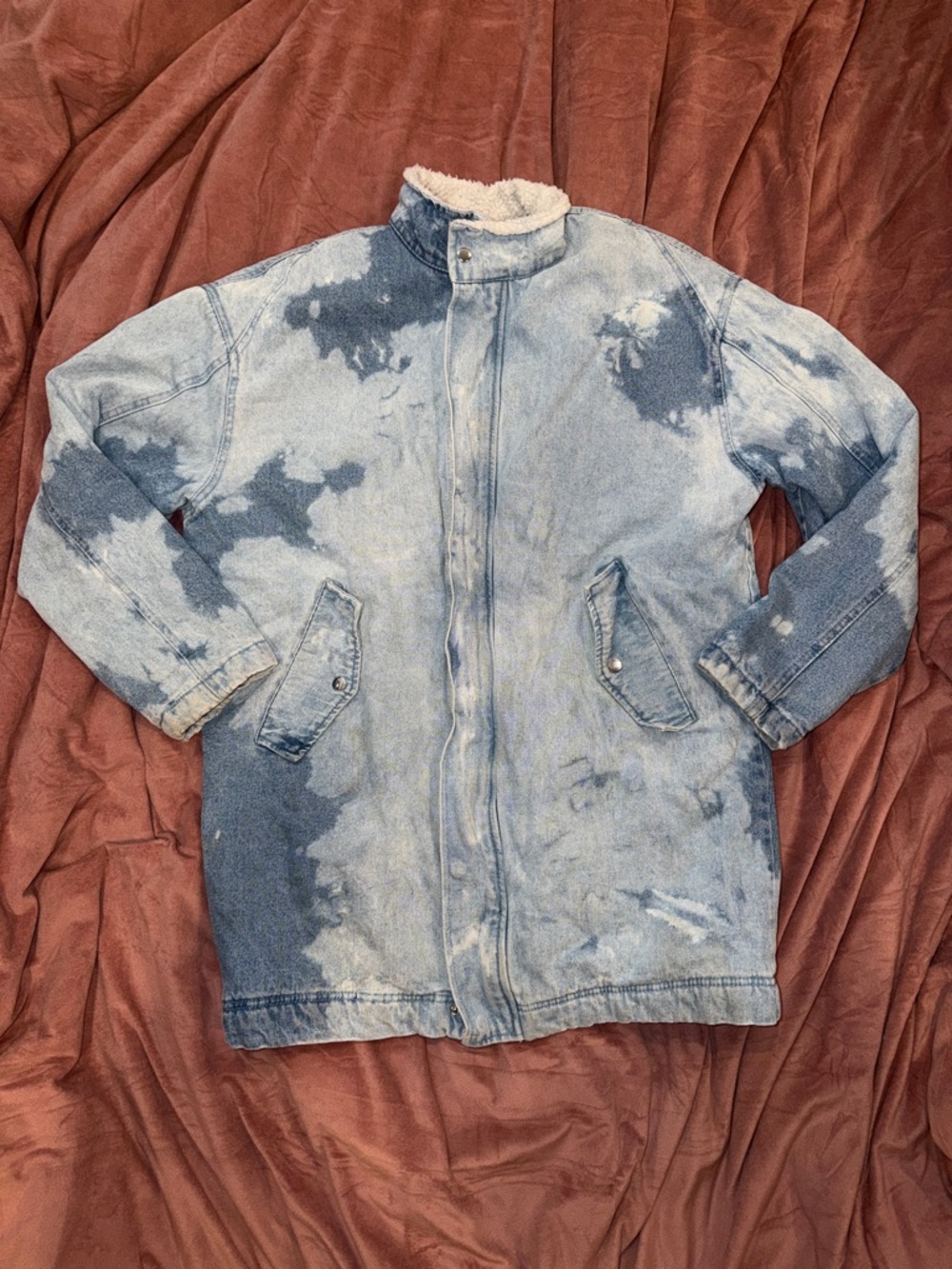 Denim Jacket with Sherpa Collar